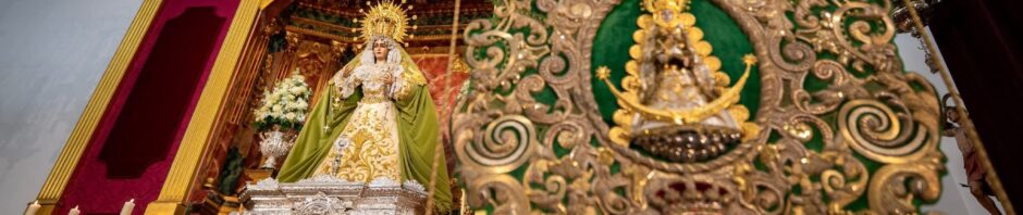 El Simpecado de la Hermandad del Rocío de Huelva en la Capilla de la Hdad. de la Esperanza de Huelva